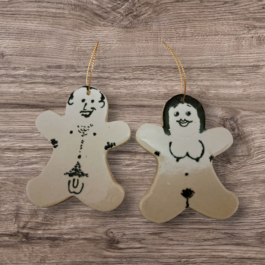 Gingerbread Nudist Tree Ornaments
