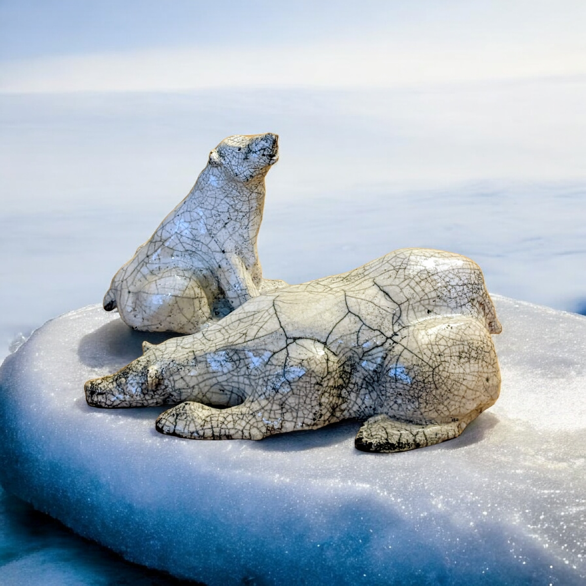 Raku polar bears