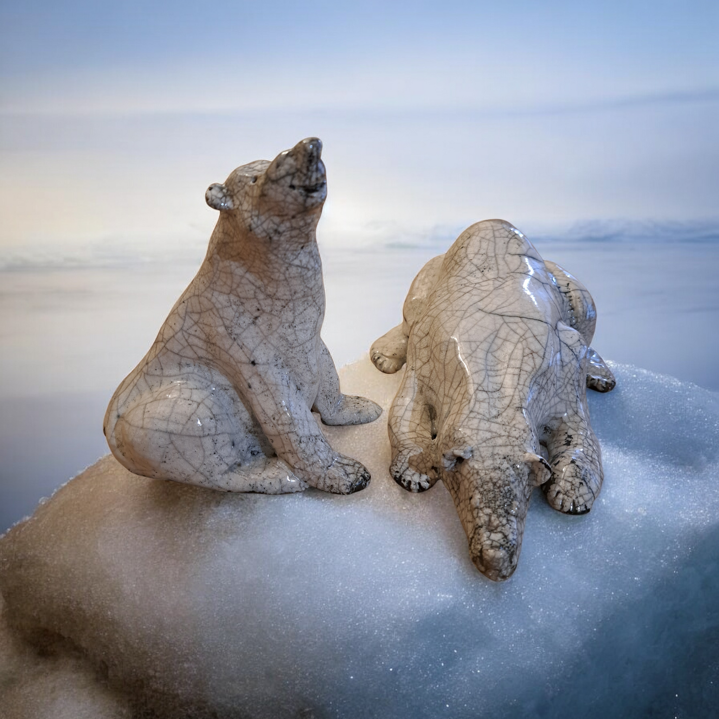 Raku polar bears
